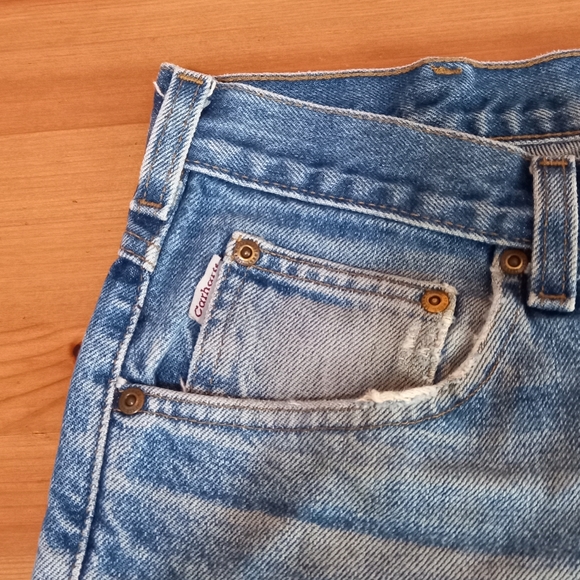 Carhartt Men's Traditional Fit Blue Denim Distressed Jeans Size 38×30 - Picture 7 of 8